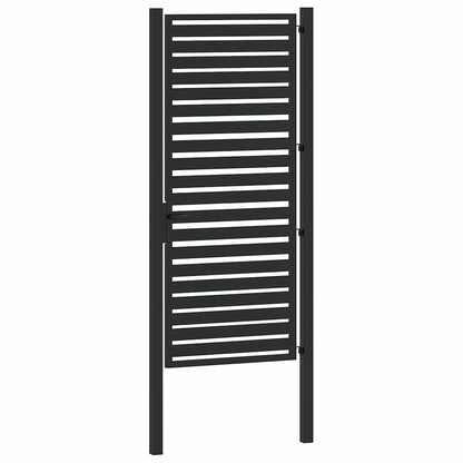 Hageport låsbar svart 100x200 cm aluminium