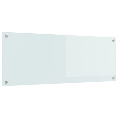 Kjøkkenplater Hvit 110x40x0,6 cm Herdet Glass