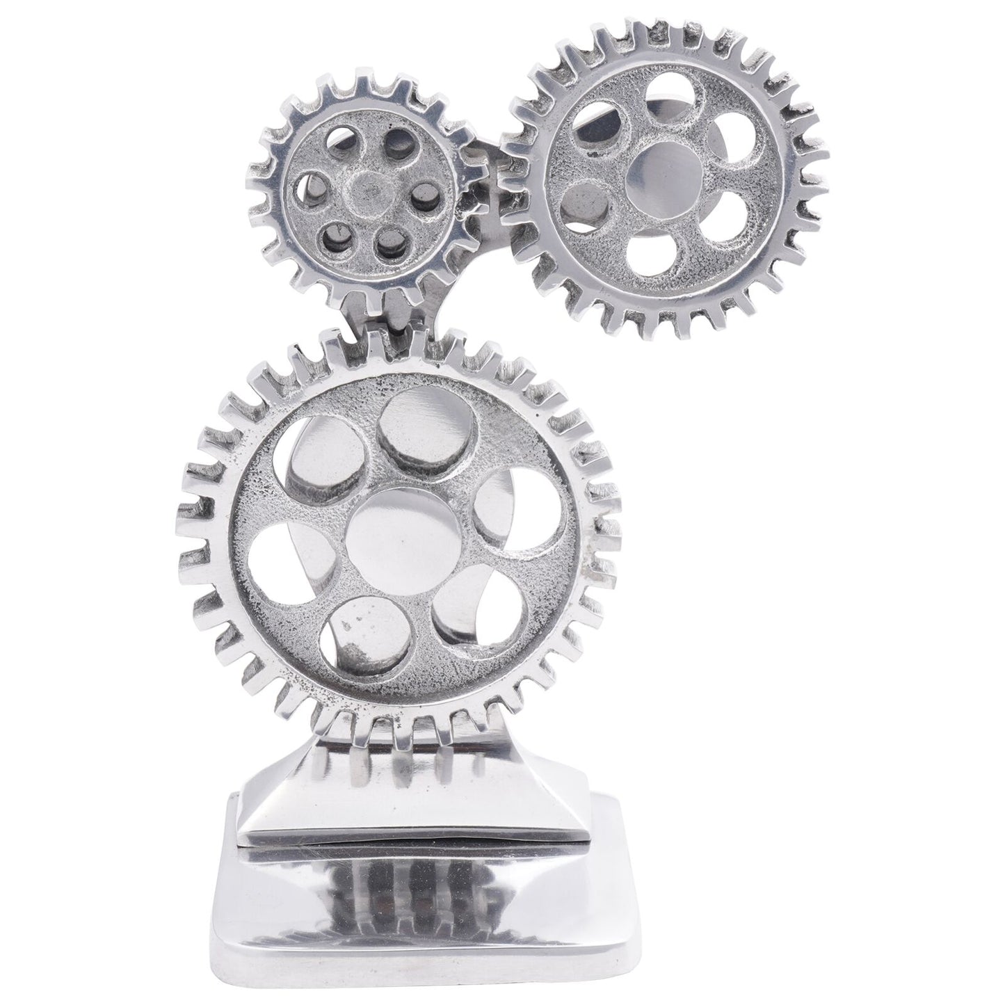Bokstøtter 2 stk Sølv 10x10x22 cm Aluminium Cog