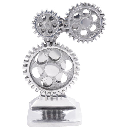 Bokstøtter 2 stk Sølv 10x10x22 cm Aluminium Cog