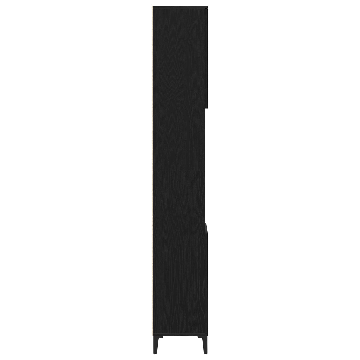 Baderomsskap Svart Eik 30x30x190 cm Konstruert Tre