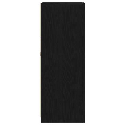 Skap med LED lys Svart Eik 41x37x100 cm