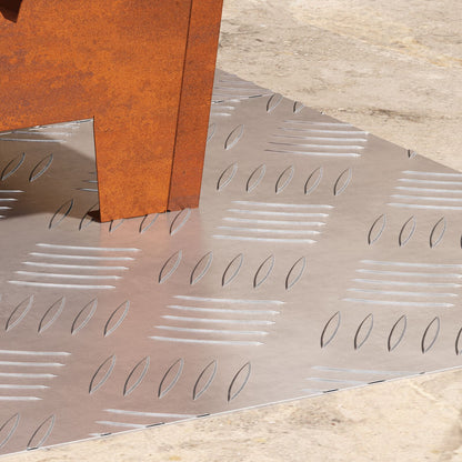 Sjekkplater i aluminium 2 stk Antiskli 60x40 cm