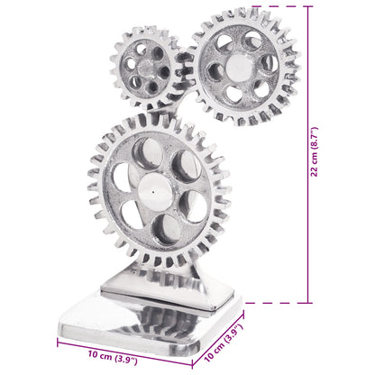 Bokstøtter 2 stk Sølv 10x10x22 cm Aluminium Cog
