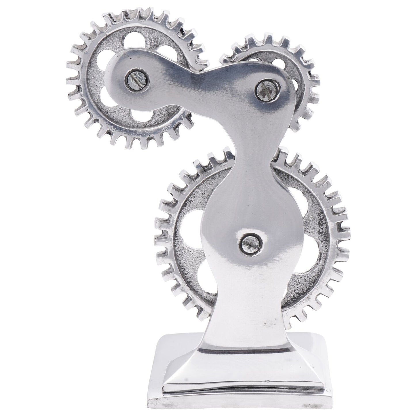 Bokstøtter 2 stk Sølv 10x10x22 cm Aluminium Cog