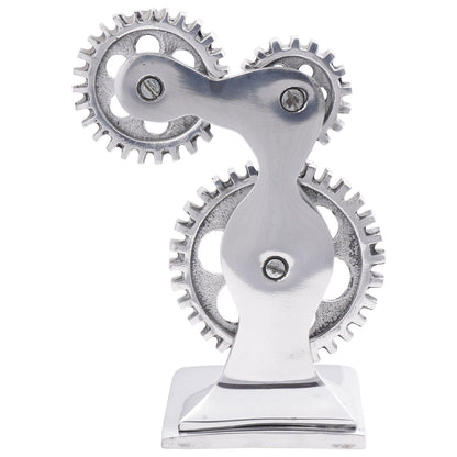 Bokstøtter 2 stk Sølv 10x10x22 cm Aluminium Cog