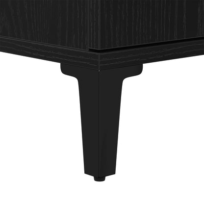 Baderomsskap Svart Eik 30x30x190 cm Konstruert Tre