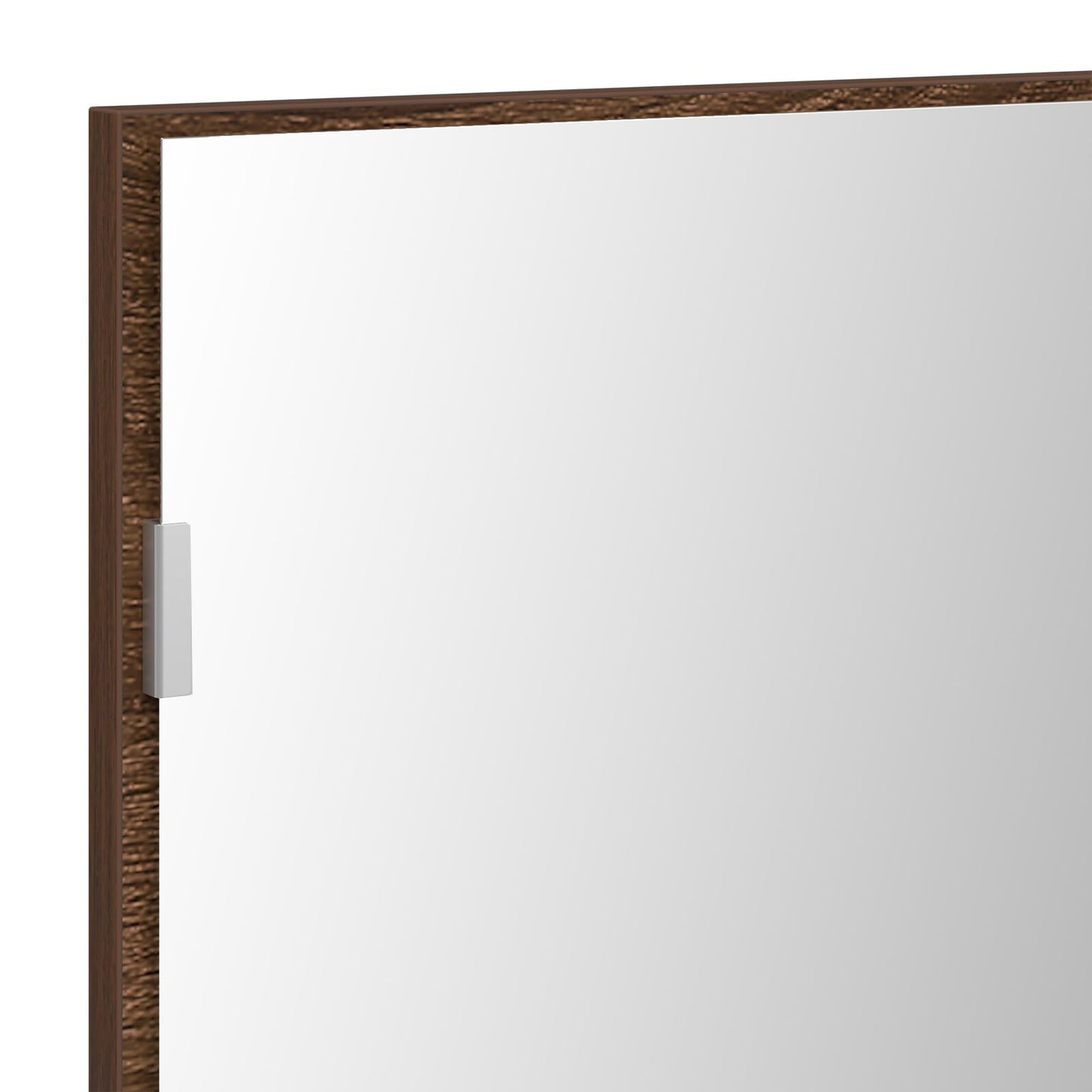 Baderom Speilskap med LED Lys Brun Eik 80x37 cm