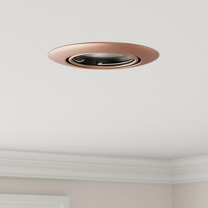 Lamper Sett med 6 Kobber 9 cm Innfelte taklamper Runde