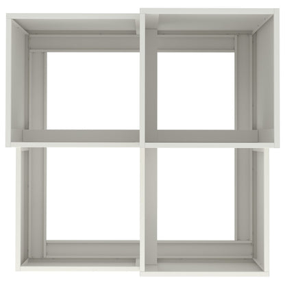 Hagekasse 100x100x60 cm Hvit Stål