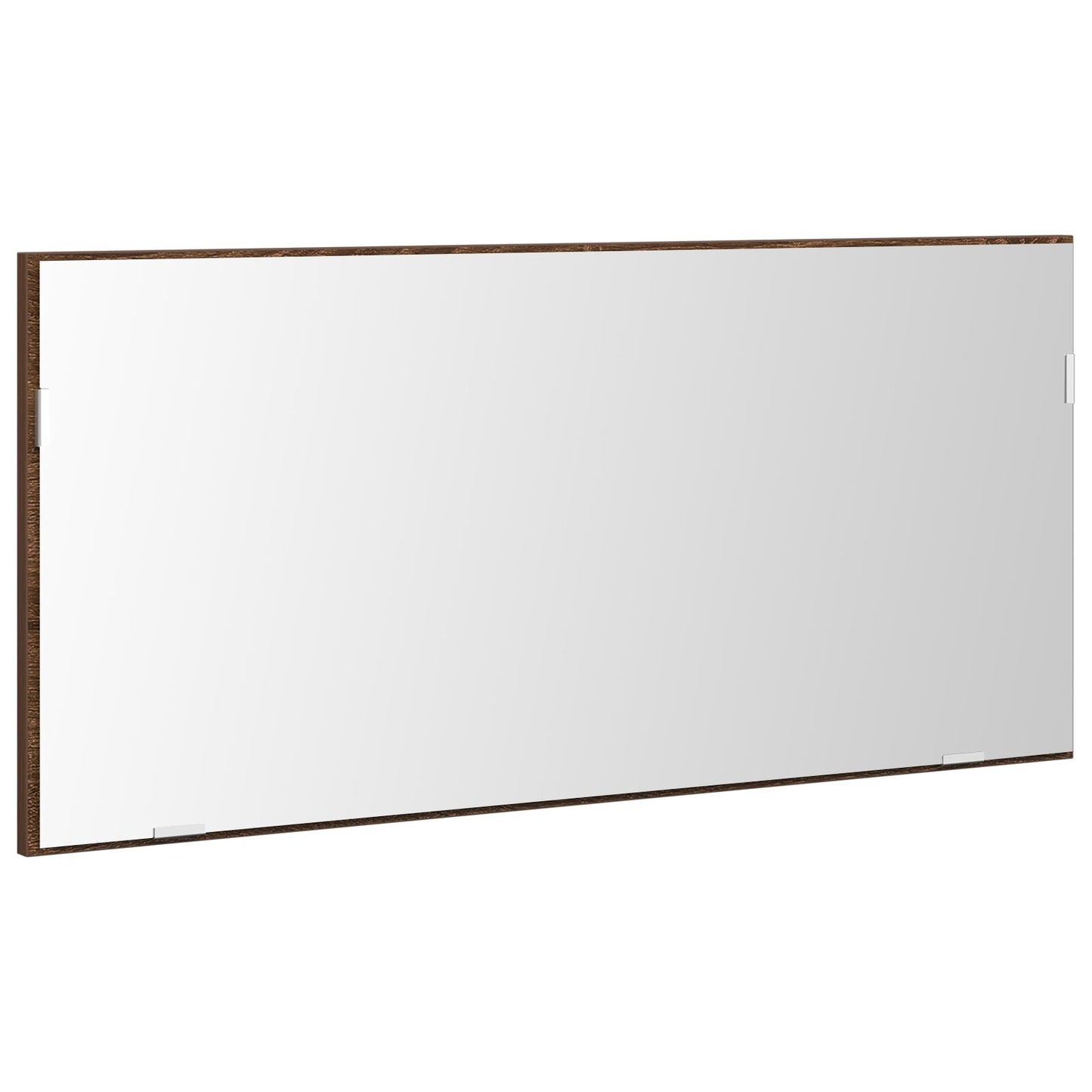 Baderom Speilskap med LED Lys Brun Eik 80x37 cm