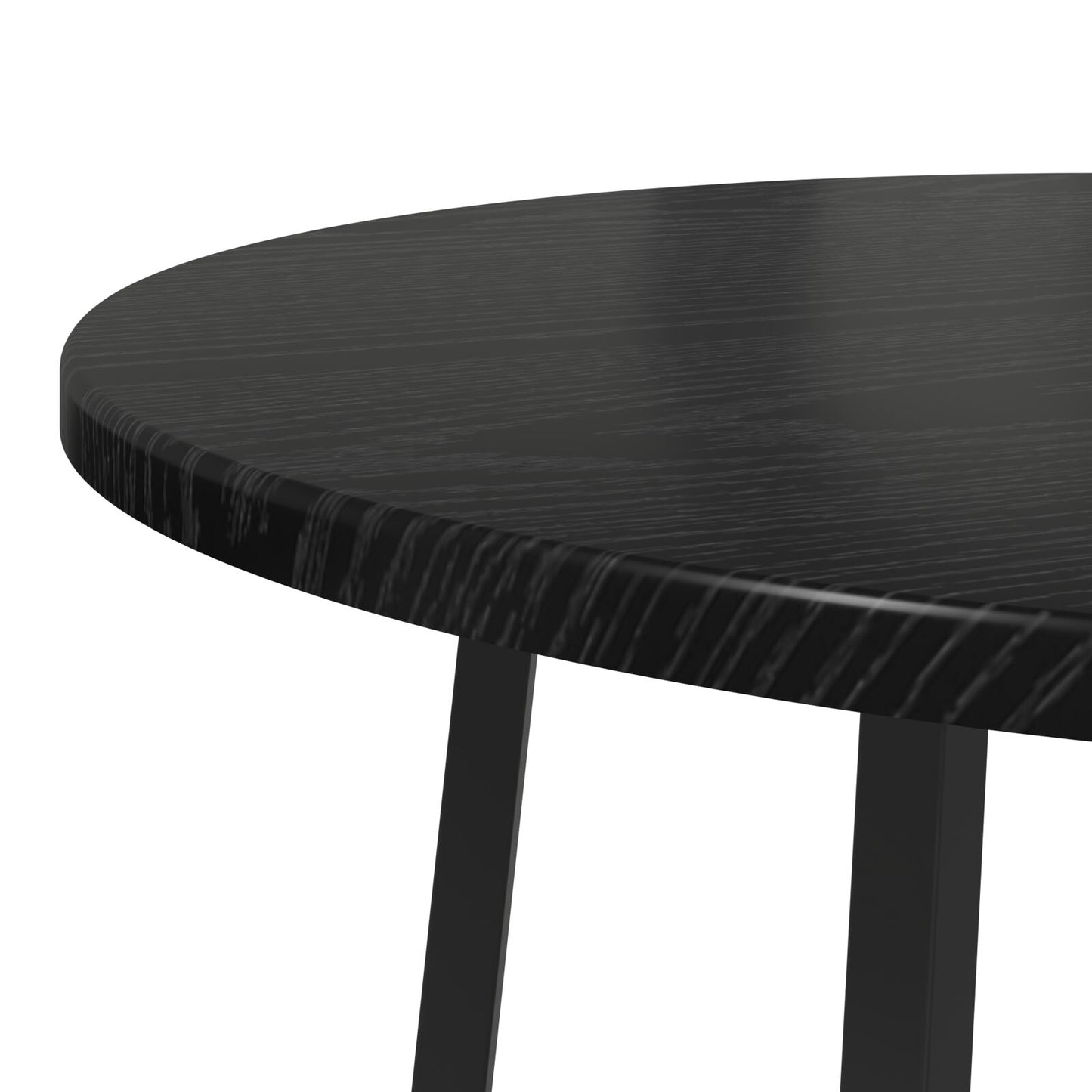 Sidebord 2 stk Sort Eik Bygget Tre og Metall
