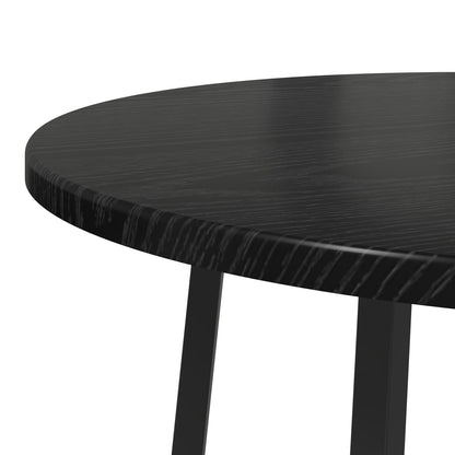Sidebord 2 stk Sort Eik Bygget Tre og Metall