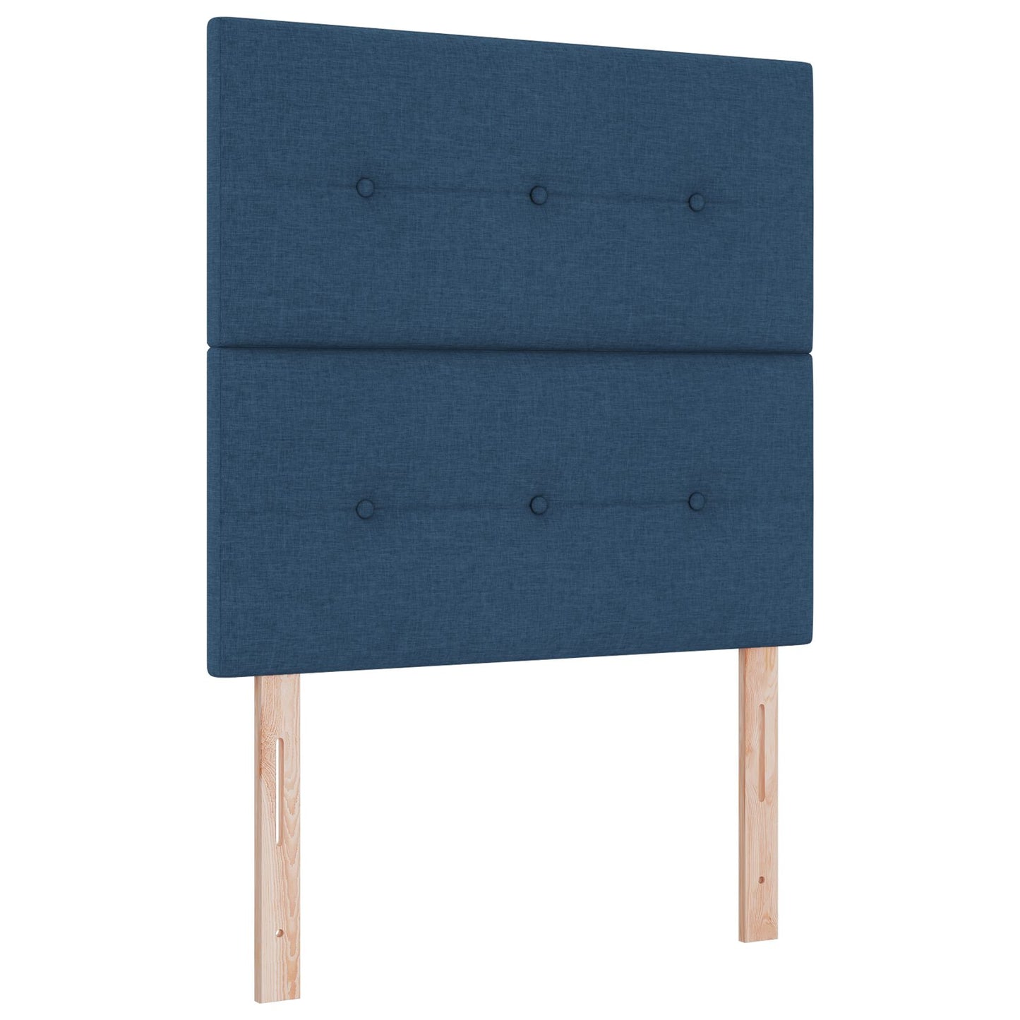 Box Spring Seng med Madras Blå 80x200 cm Stoff