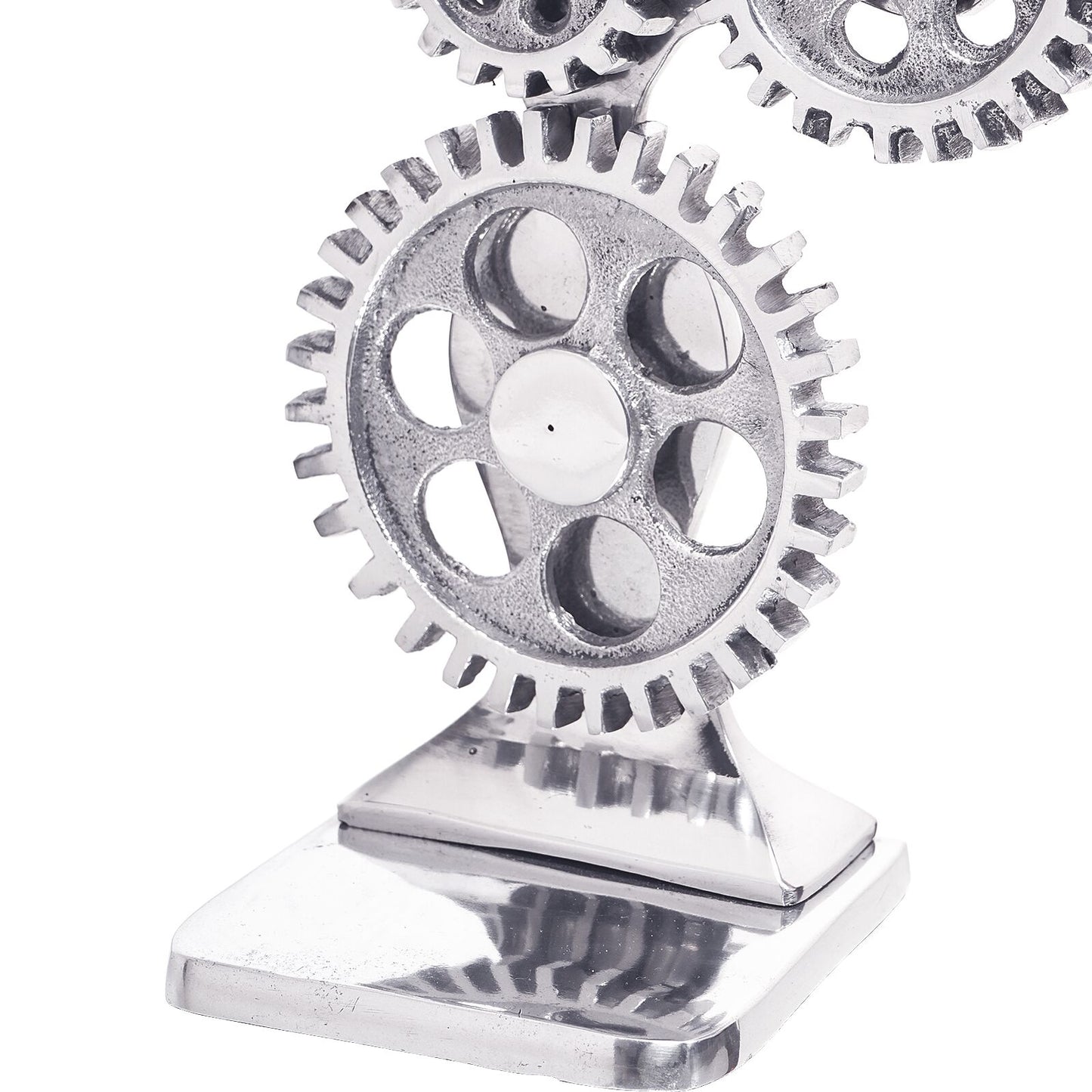 Bokstøtter 2 stk Sølv 10x10x22 cm Aluminium Cog
