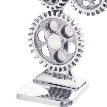 Bokstøtter 2 stk Sølv 10x10x22 cm Aluminium Cog