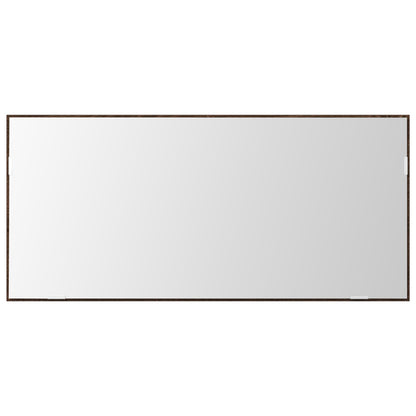 Baderom Speilskap med LED Lys Brun Eik 80x37 cm