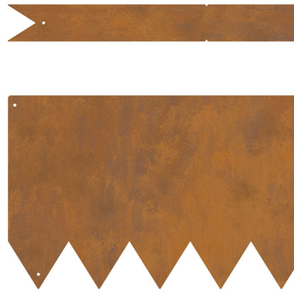 hagekanter 30 stk 100x0.5x20 cm forvitret stål