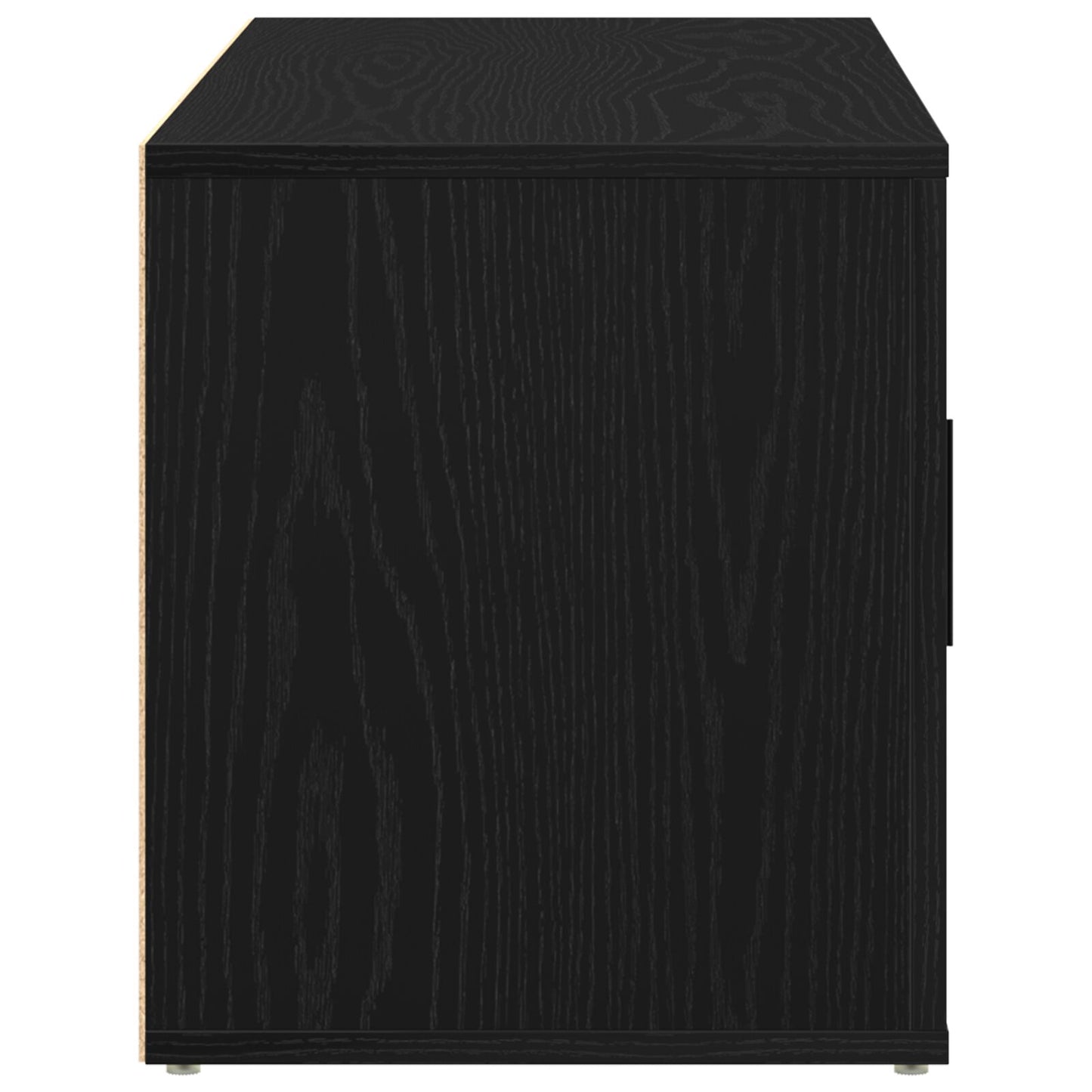 TV-benk Svart Eik 100x35x40 cm Konstruert Tre