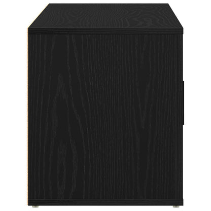 TV-benk Svart Eik 100x35x40 cm Konstruert Tre