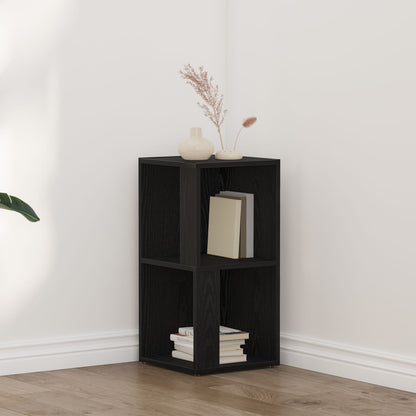 Hjørneskap Svart Eik 33x33x67 cm Konstruert Tre