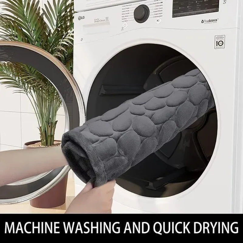 Memory Foam Bath Mat Cobblestone Bathroom Rugs Super Water Absorbent Bath Mats for Bathroom Machine Washable Bath Rugs