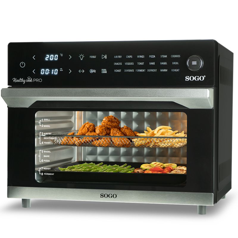 Airfryer+ovn+dehydrator og grill -Sunn cook pro-
