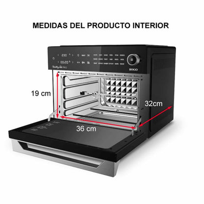 Airfryer+ovn+dehydrator og grill -Sunn cook pro-