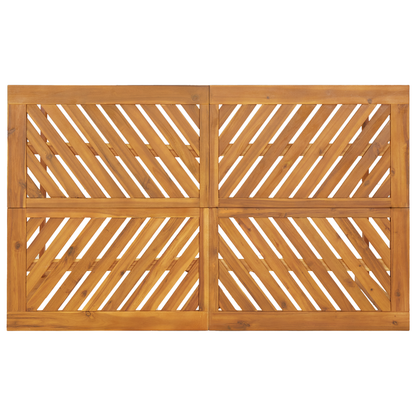 5 Delt Hage Spisebordsett Massivt Tre Akasietre