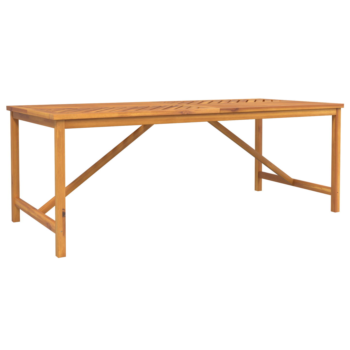 6 Delt Hage Spisebordsett Massivt Tre Akasietre