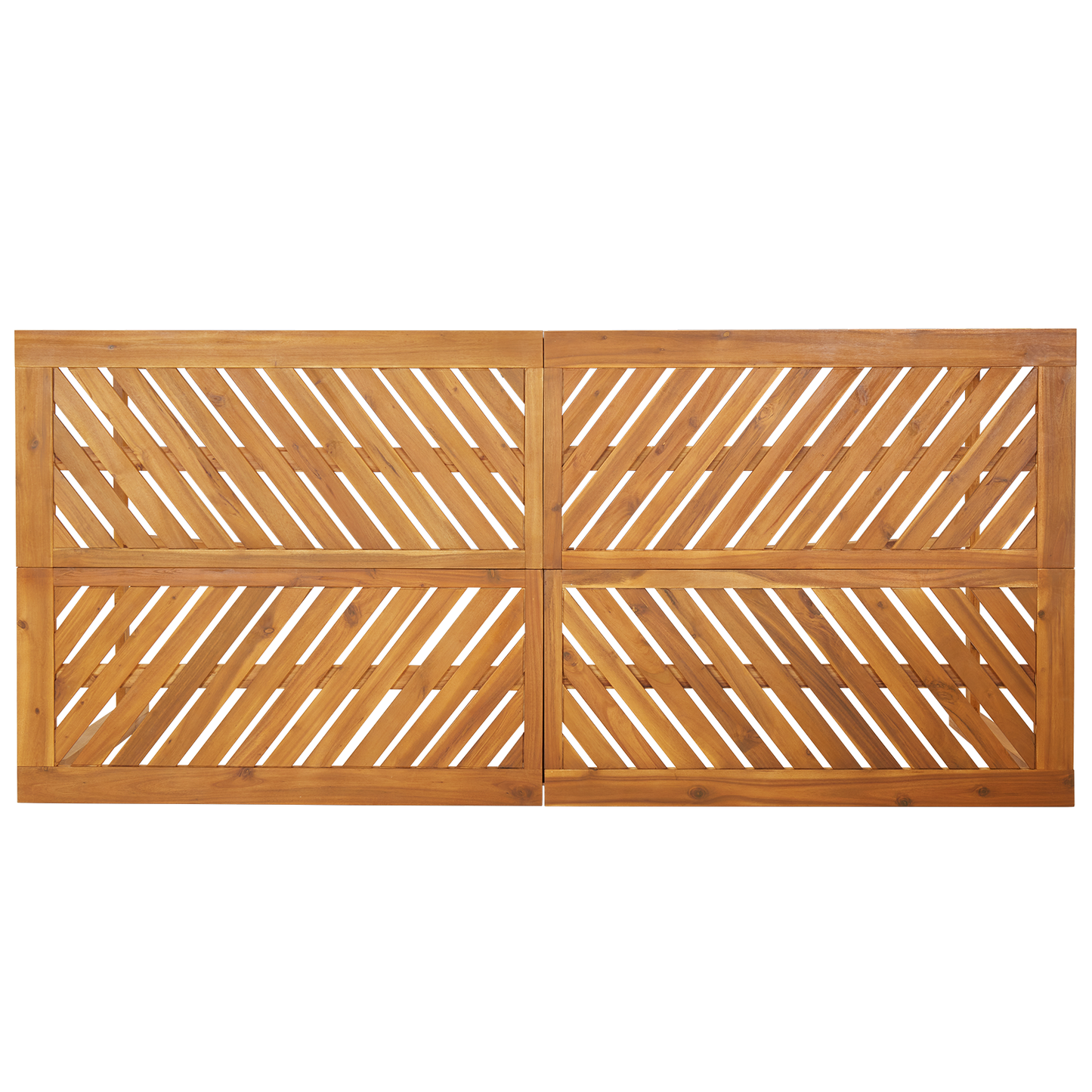 6 Delt Hage Spisebordsett Massivt Tre Akasietre