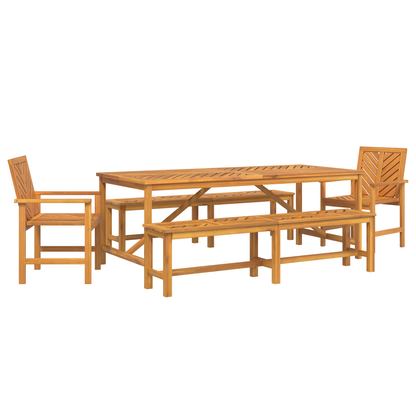 5 Delt Hage Spisegruppe i Massivt Akasietre