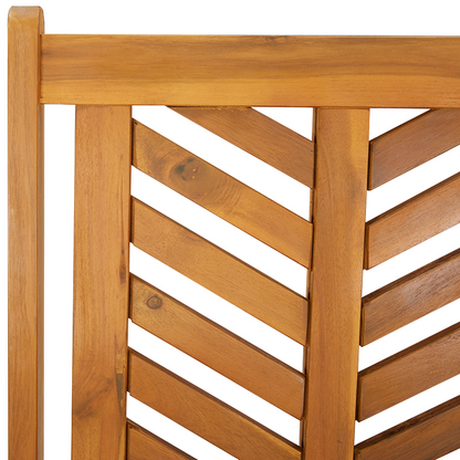 5-delt Hage Spisebordsett Massivt Tre Akasia