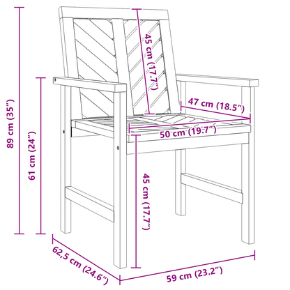 4 delers Hage Lounge Sett Massivt Tre Akasietre