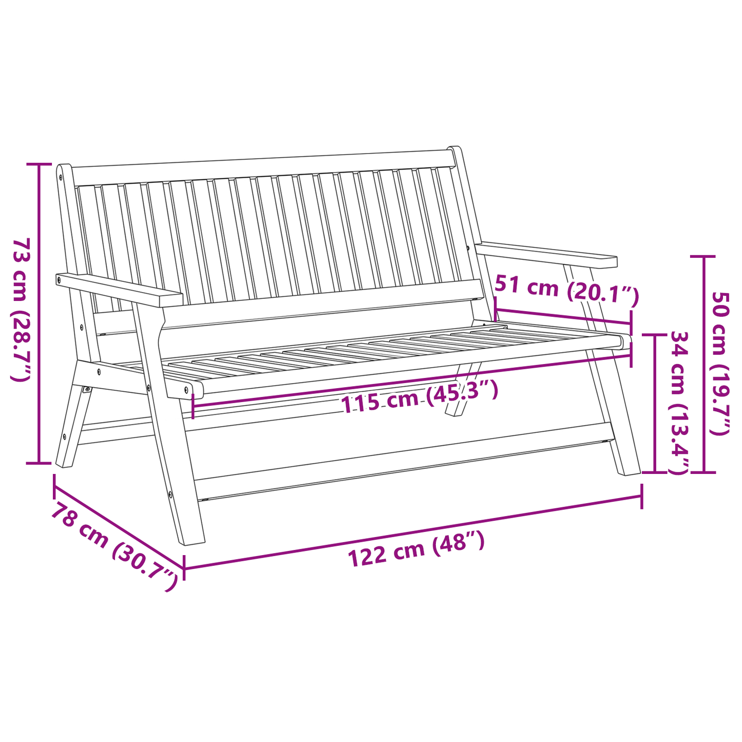 Hagemøbler med Bord 5 deler Massivt Tre Akasietre