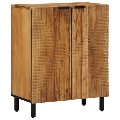 3-delt Sideboard Brun 60x33x75 cm Massivt Tre Akasietre