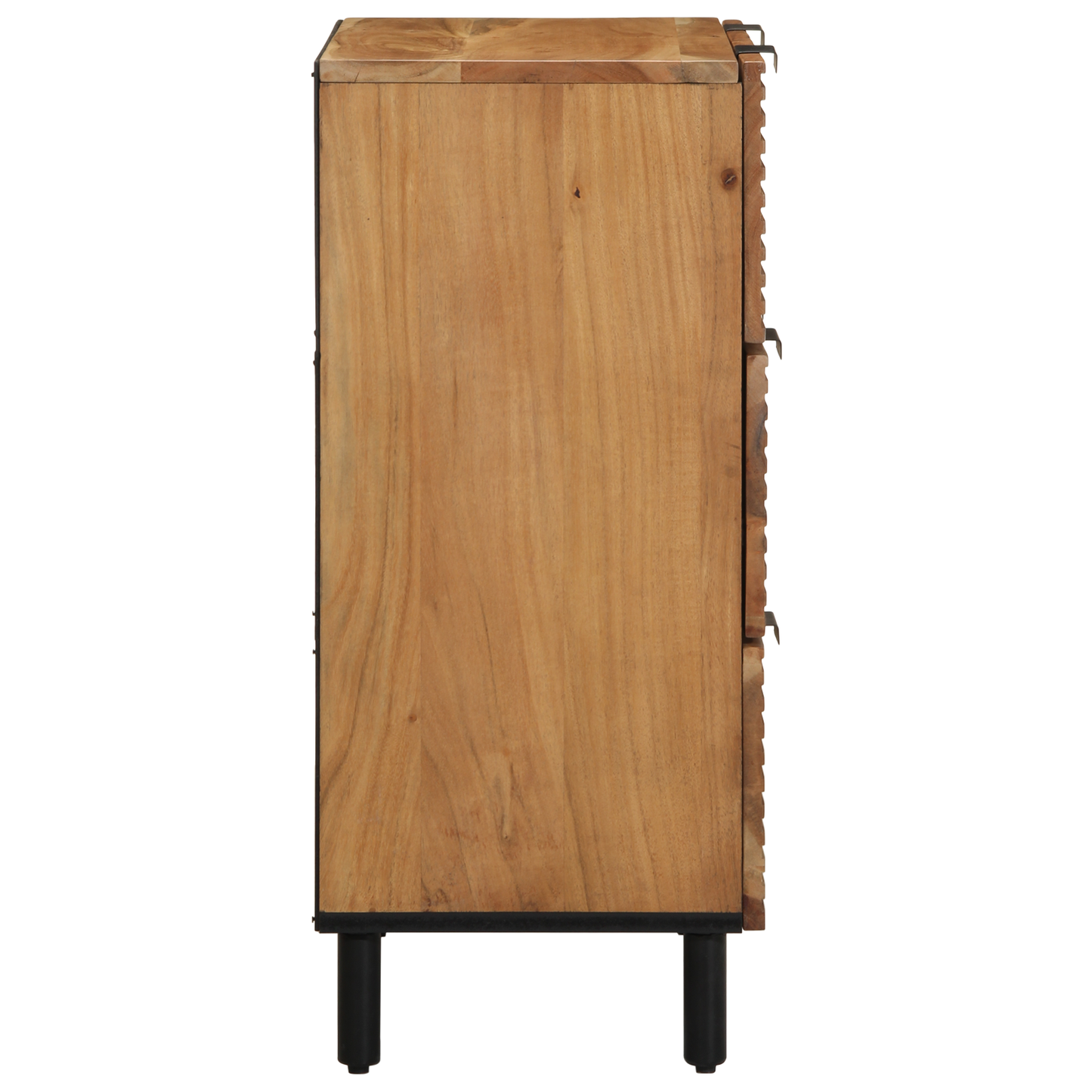 3-delt Sideboard Brun 60x33x75 cm Massivt Tre Akasietre