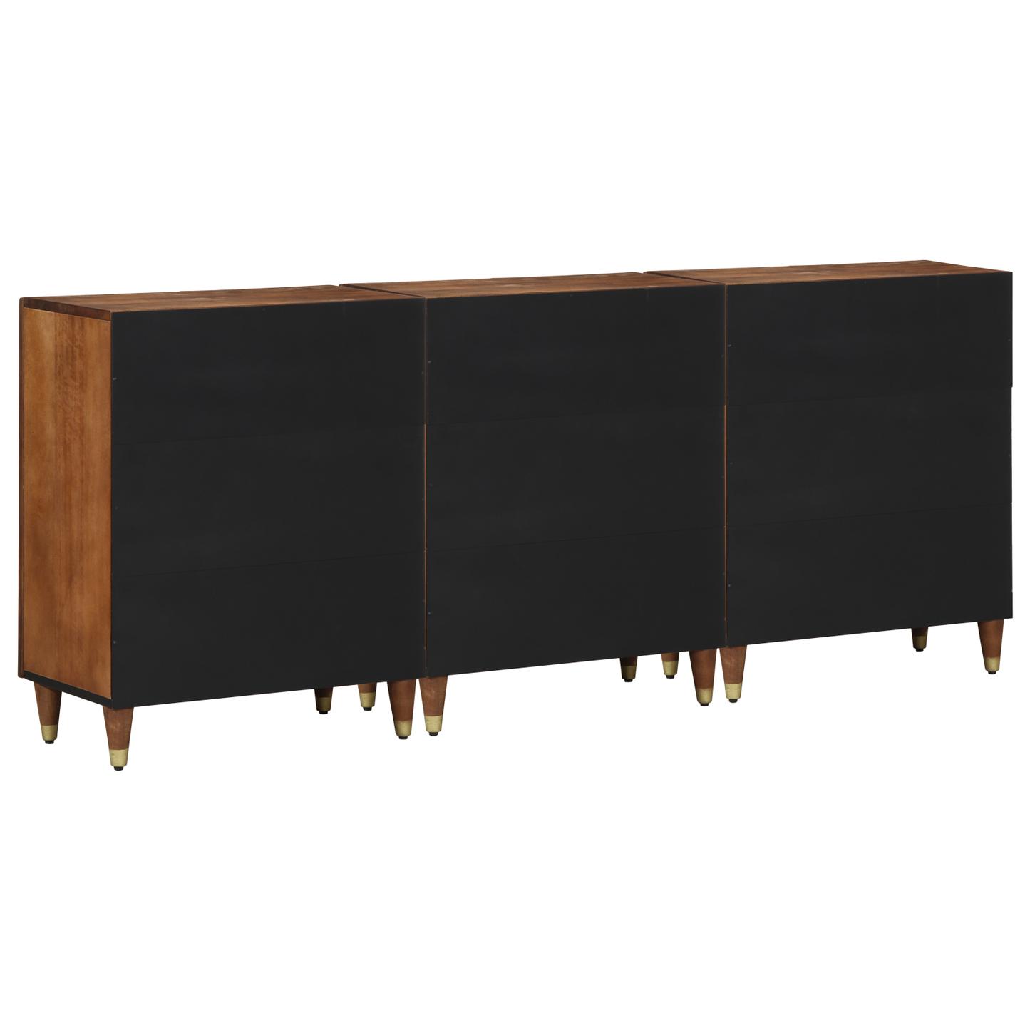 3 Delers Badmøbelsett Solid Grovt Tre Mango