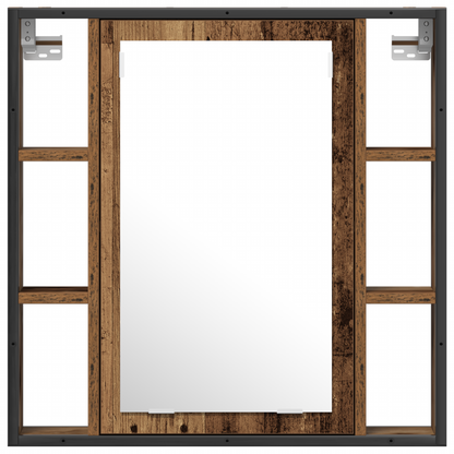 2-delt baderomsmøbelsett laget av gammelt tre