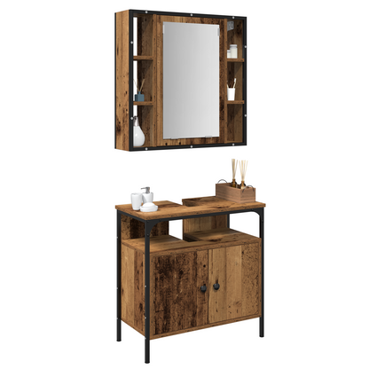 2 Delt Badmøbelsett Gammelt Tre Konstruert Tre