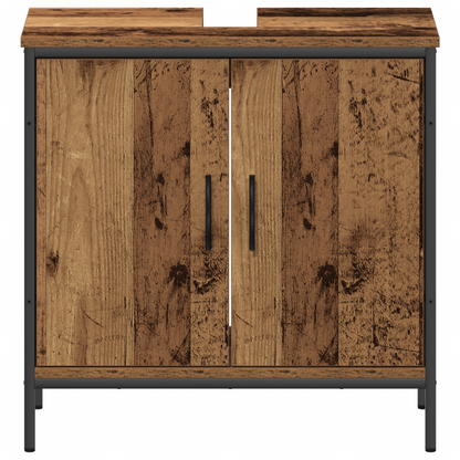 2-delt Baderomsmøbelsett Gammelt Tre Laminert Tre