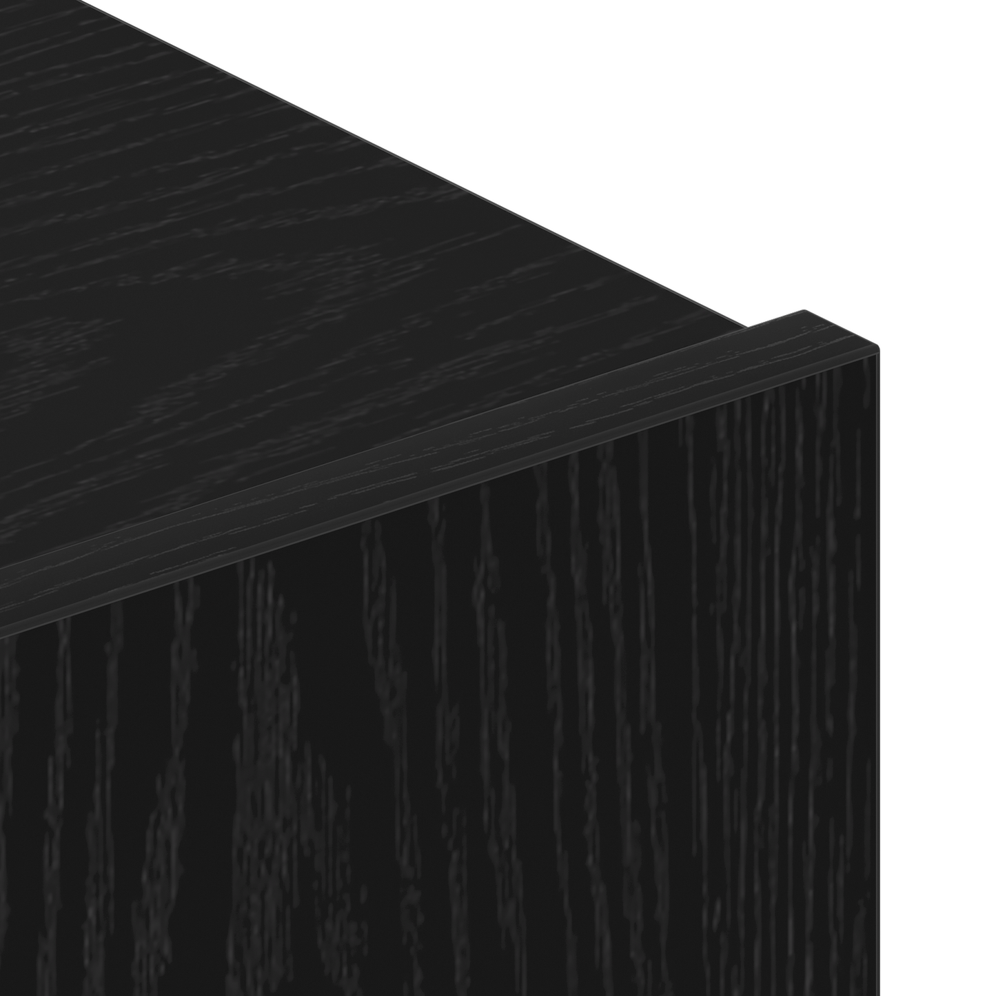 3 Delt TV-Skap Sett Veggmontert Svart Eik Konstruert Tre