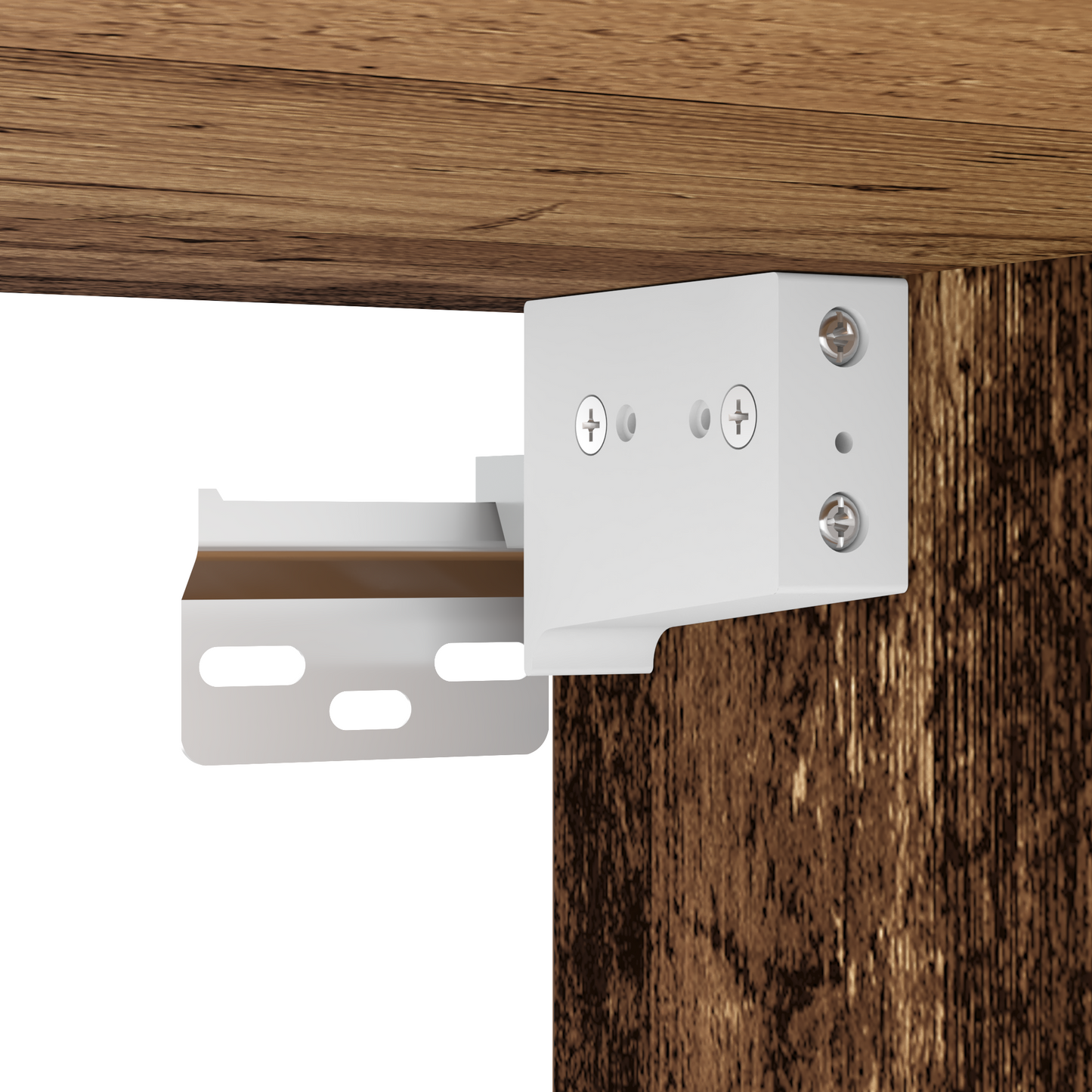 3-delt baderomsmøbelsett i gammelt tre