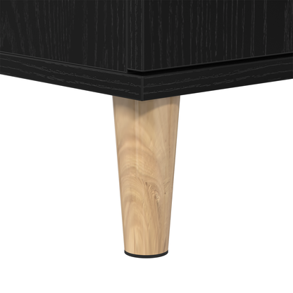 3 deler baderomsmøbelsett svart eik konstruert tre