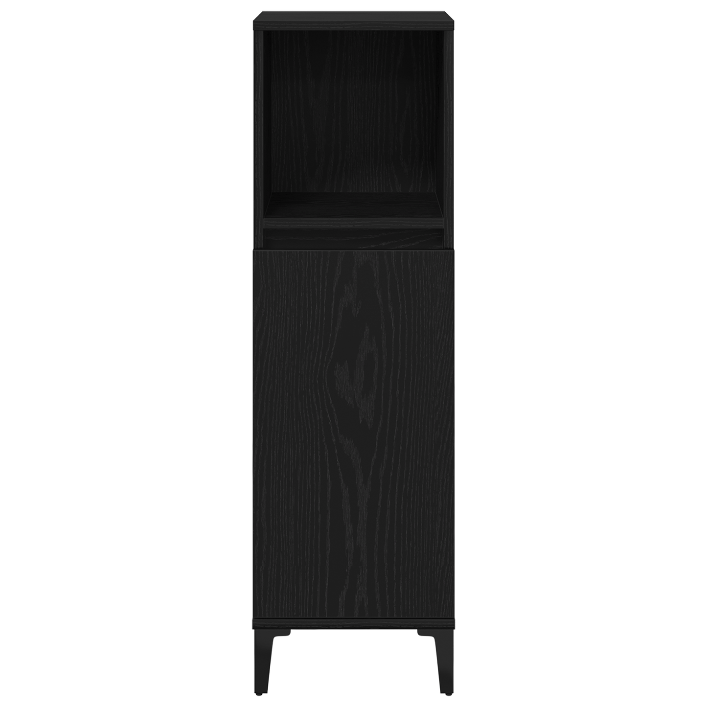 3 deler baderomsmøbelsett svart eik konstruert tre