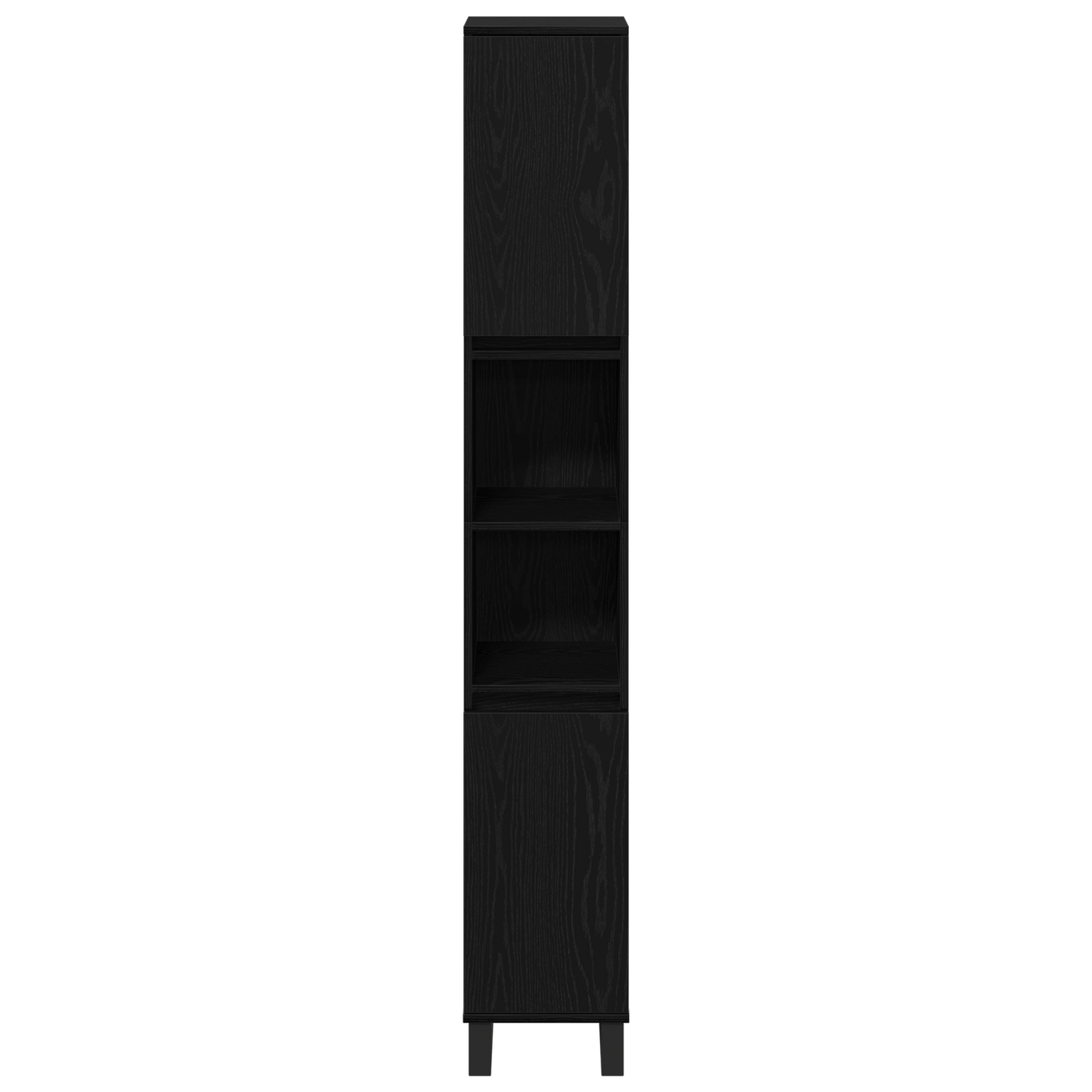 3-delt baderomsinnredning i svart eik, konstruert tre