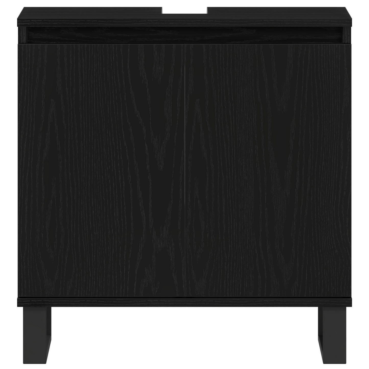 3-delt baderomsinnredning i svart eik, konstruert tre