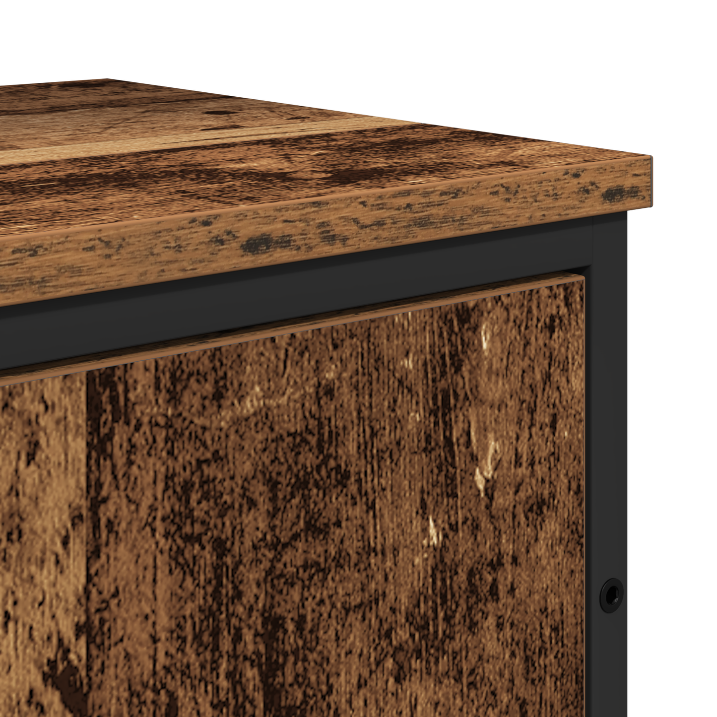 2-delers baderomsmøbelsett i gammelt tre, konstruert tre