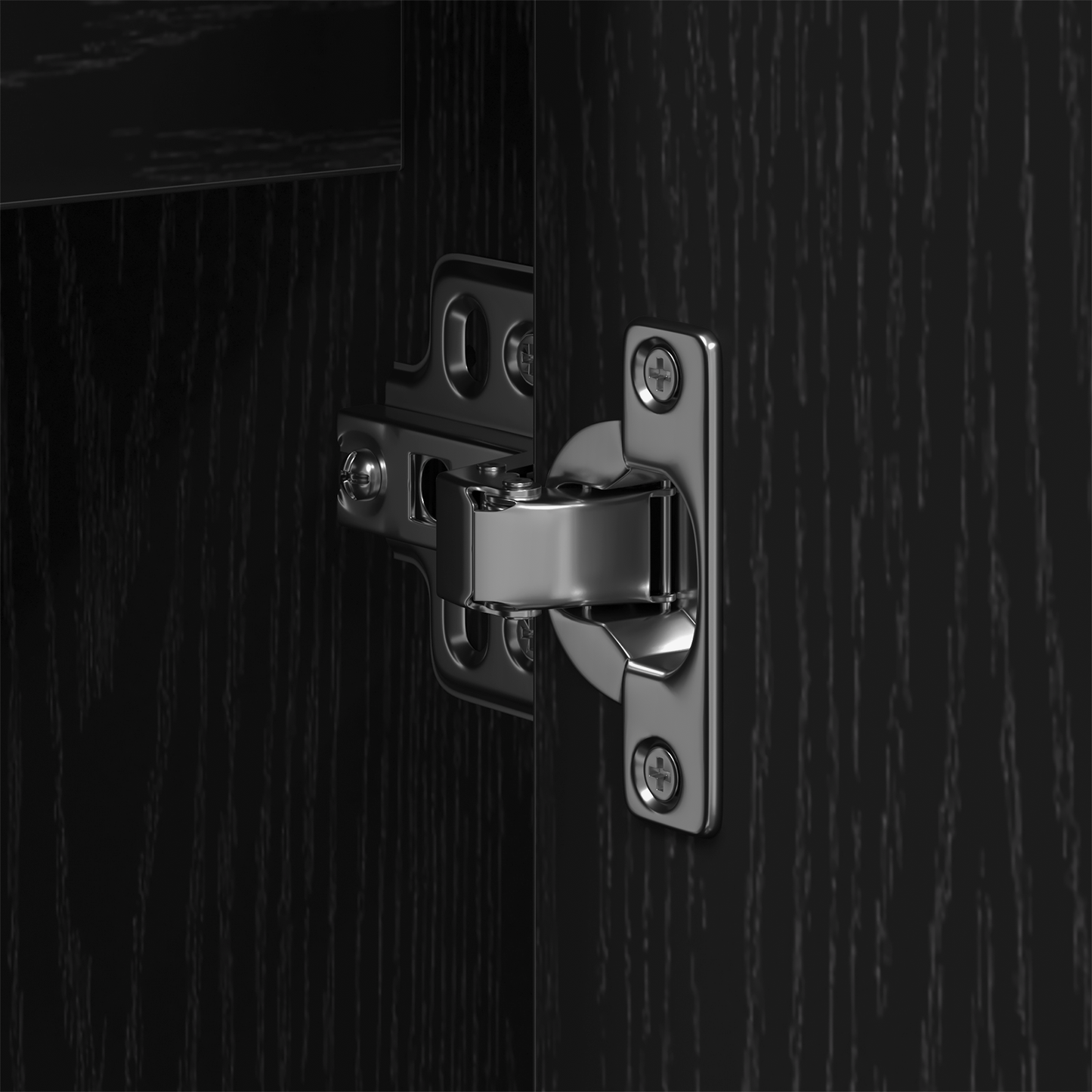 2-delt baderomsmøbelsett svart eik konstruert tre