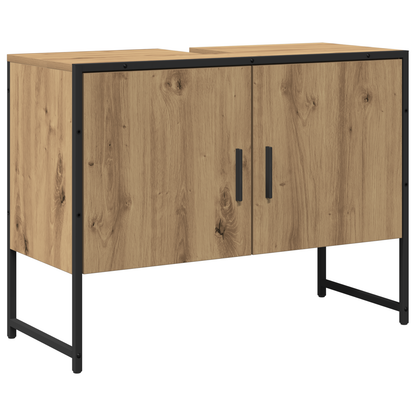 2-delt baderomsmøbelsett i kunstnerisk eik, konstruert treverk